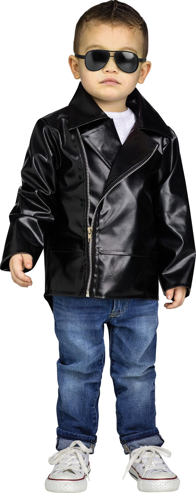Rock N Roll 50's Fake Leather Jacket Toddler Costume Large 3T-4T