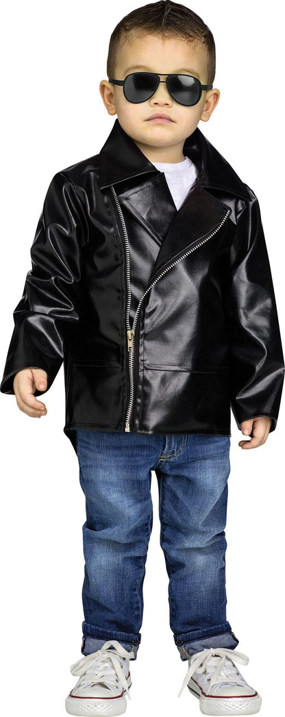 Rock N Roll 50's Fake Leather Jacket Toddler Costume Large 3T-4T