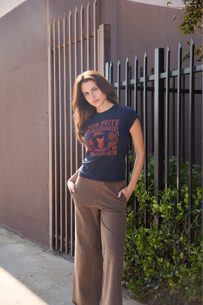 Tom Petty Oakland Coliseum Tee Womens T Shirt Navy Blue