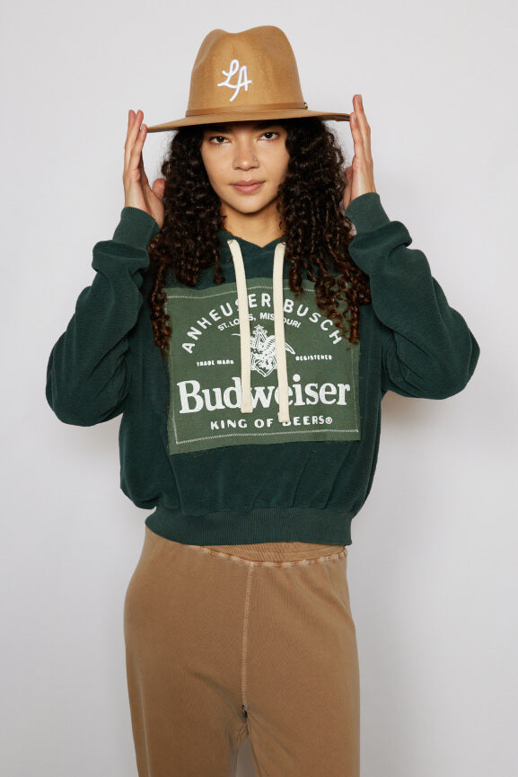 Budweiser King of Beers Sweatshirt Hoodie Green