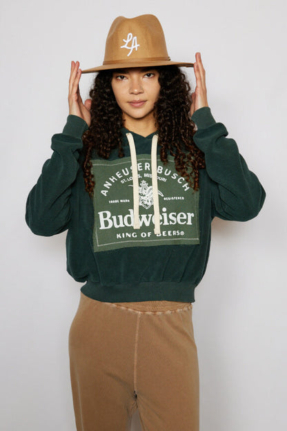 Budweiser King of Beers Sweatshirt Hoodie Green