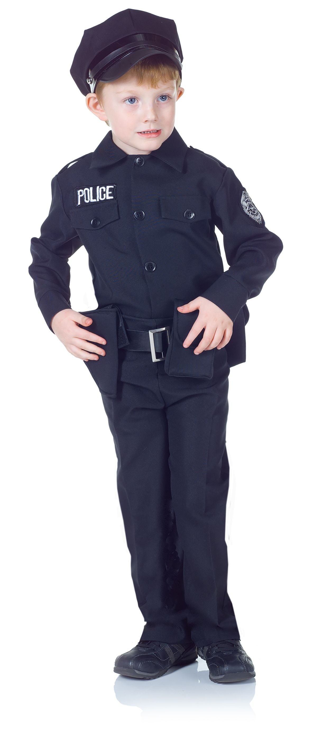 Policeman Child Cop Costume Size Small 4-6