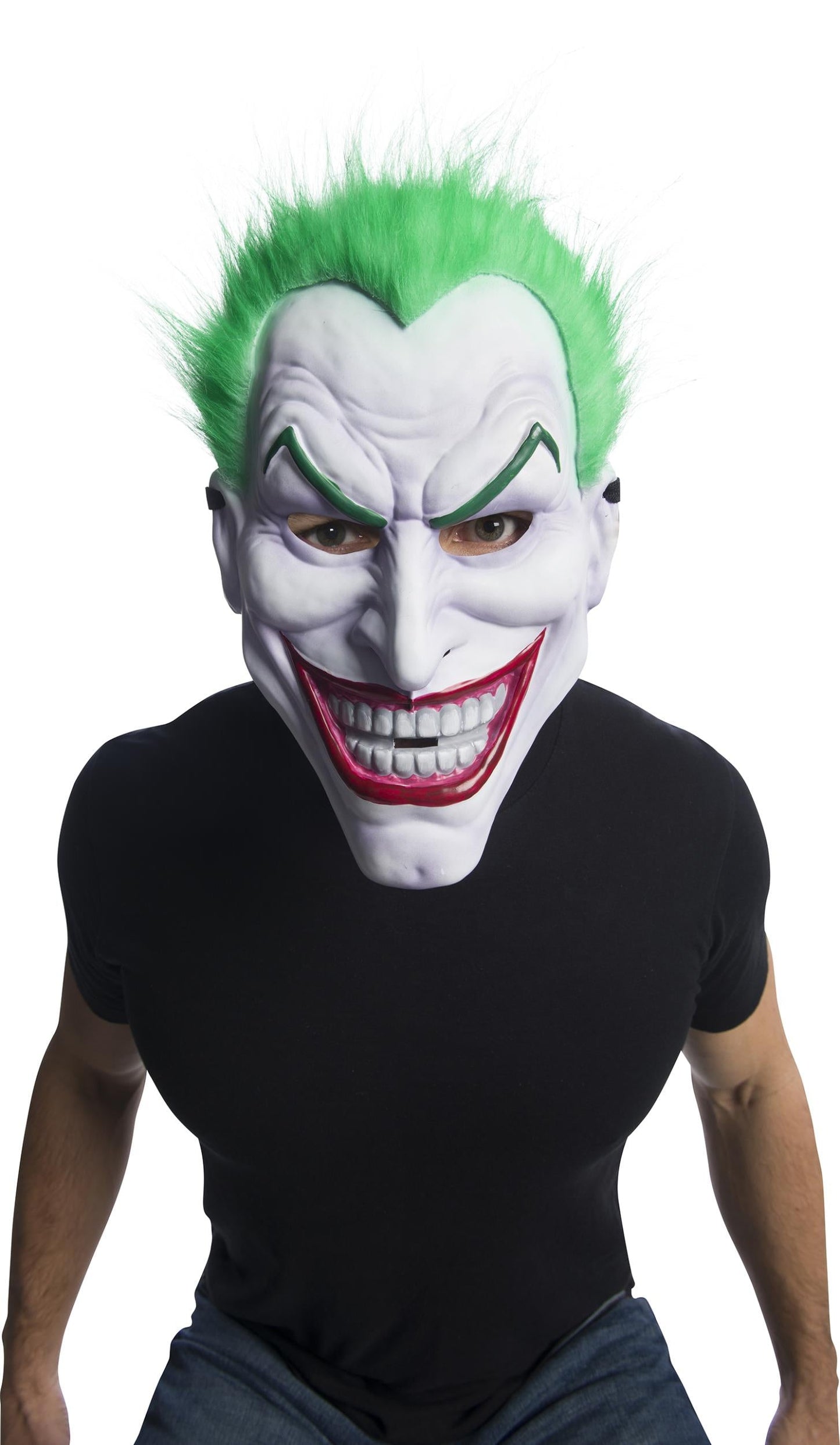 Rubie's DC Comics Villains: The Joker Vacuform Plastic Mask with Plush Hair