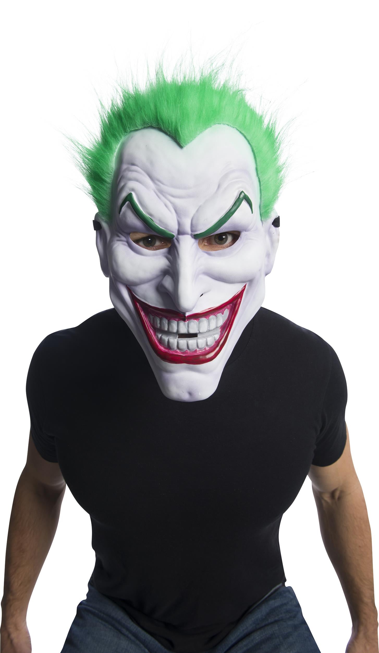Rubie's DC Comics Villains: The Joker Vacuform Plastic Mask with Plush Hair