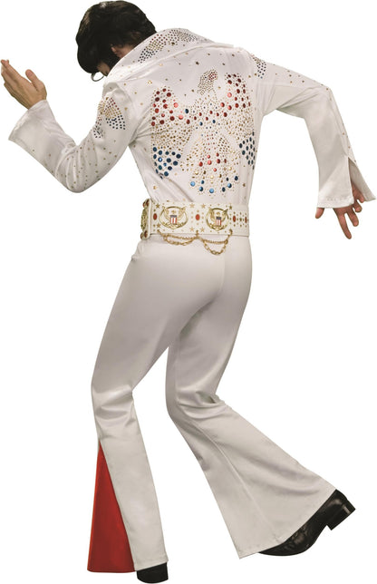 Elvis Presley Deluxe Grand Heritage Men's White Jumpsuit Costume X-Large