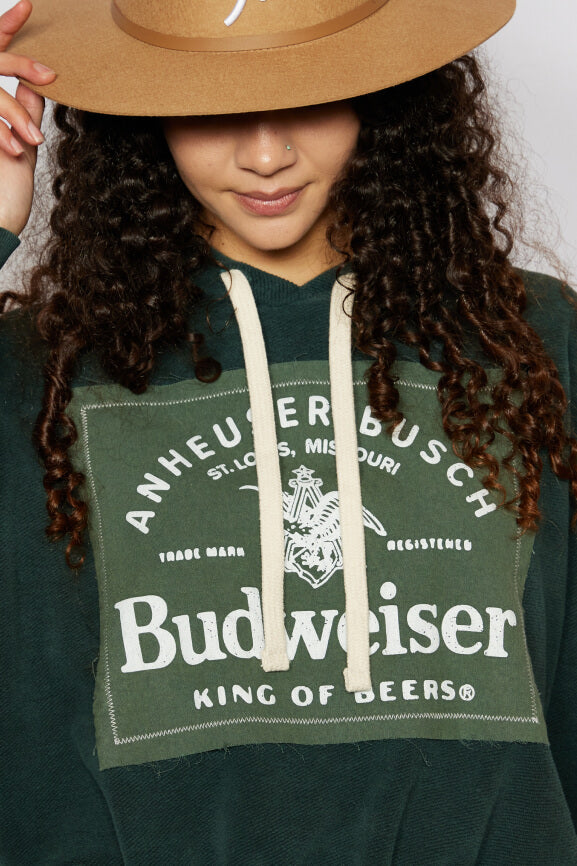 Budweiser King of Beers Sweatshirt Hoodie Green