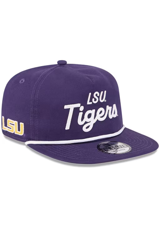 LSU Tigers - Golfer Team Text Snapback Hat New Era