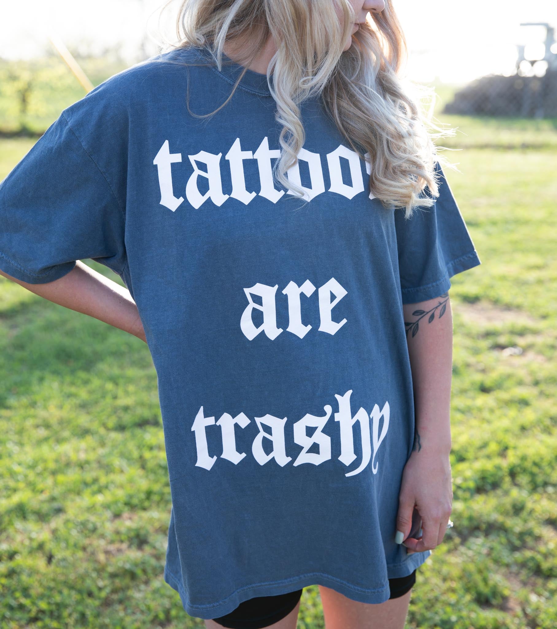 Tattoos are Trashy So Is Your Mom Graphic Tee Womens T Shirt