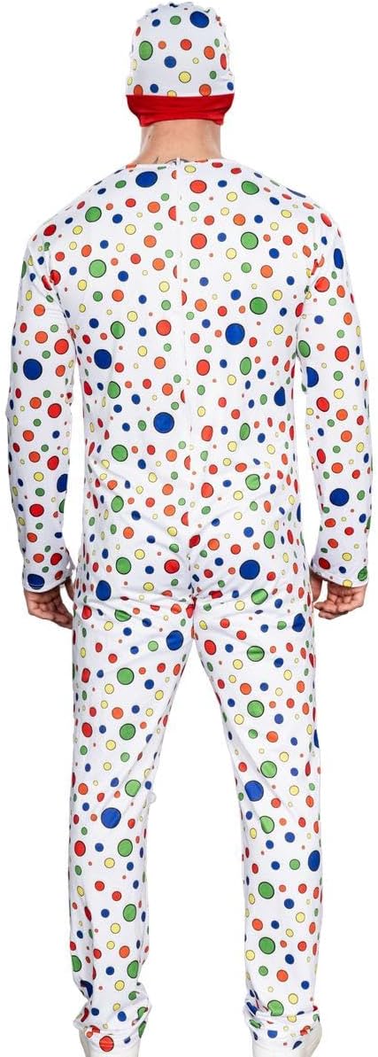 Polka-Dot Man Cosplay Halloween Cosplay Costume Jumpsuit and Mask Hat Set