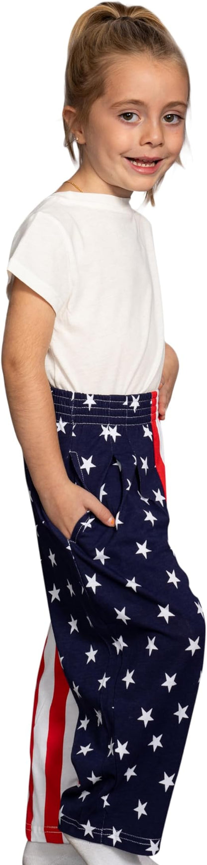 USA Flag Kids Pants Patriotic Stars