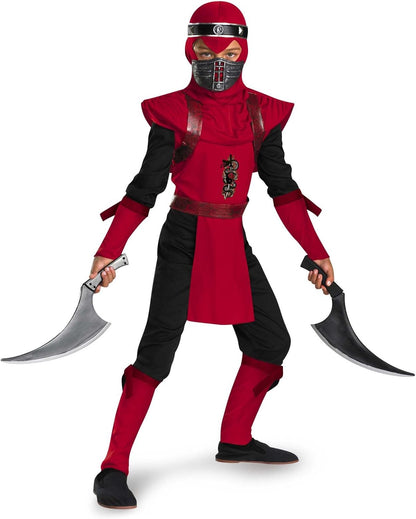 Shadow Ninjas Night Fury Red Viper Ninja Deluxe Boys Costume