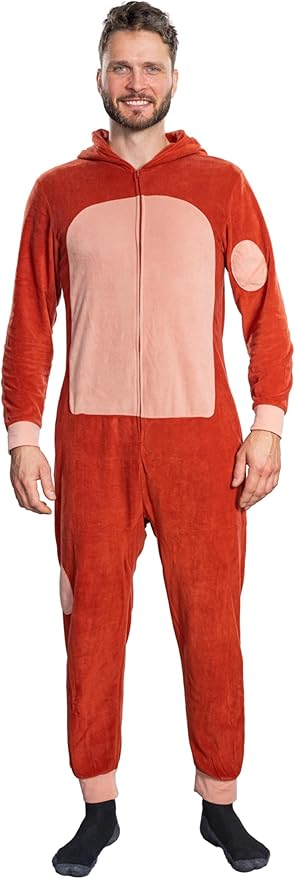 Adult Unisex Playful Colorful Dog Adult Halloween Costume Cosplay Zip Up Pajama Jumpsuit