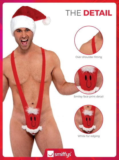 Santa Kini Red with Santa Face, Christmas Adult