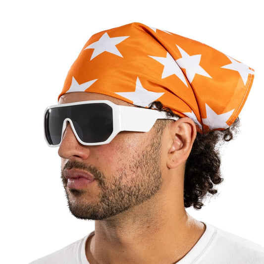 Macho Man Star Printed Costume Bandana and Glasses Set