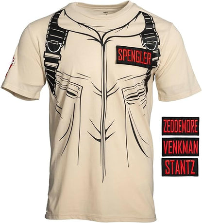 Ghostbusters Costume T Shirt with Four Interchangeable Name Patches