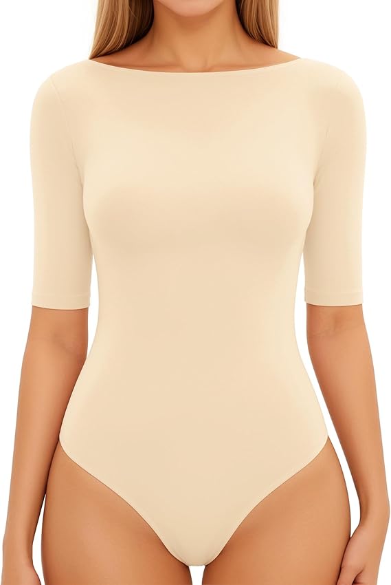 Nude Bodysuit Half Sleeve Adult Body Fusion