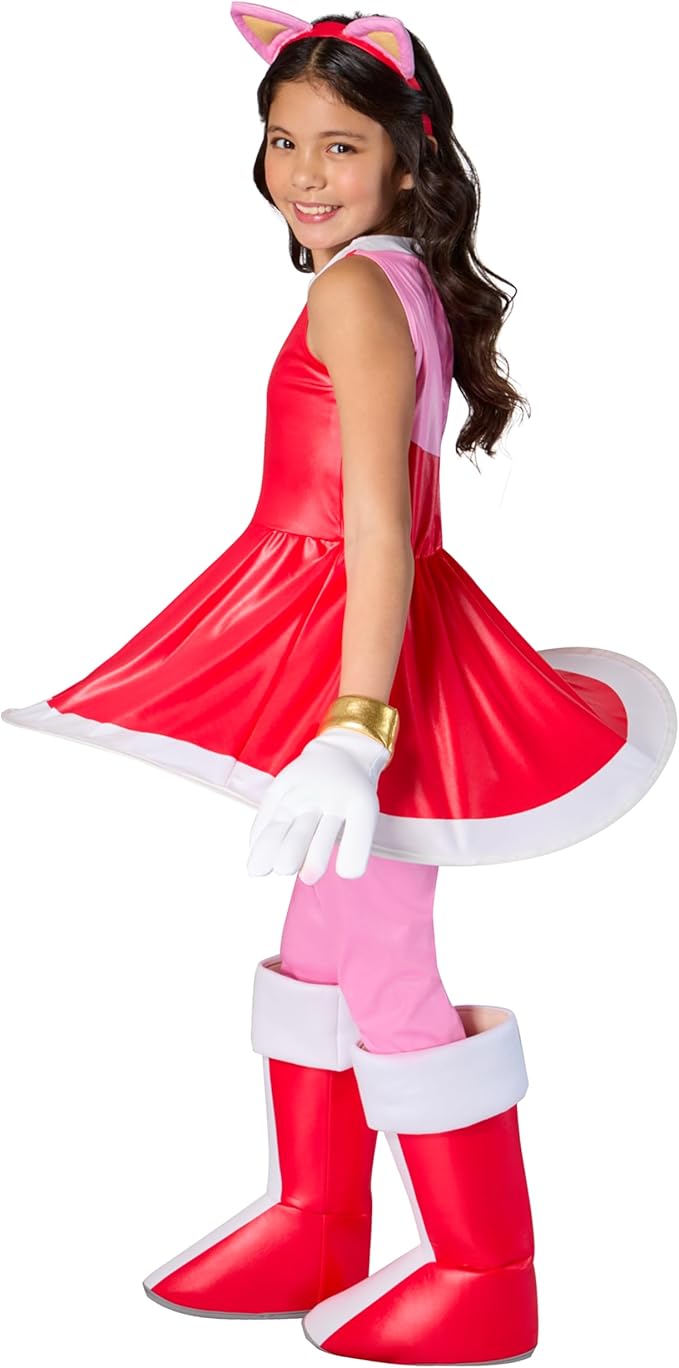 Amy Rose Deluxe Sonic The Hedgehog Girls Costume