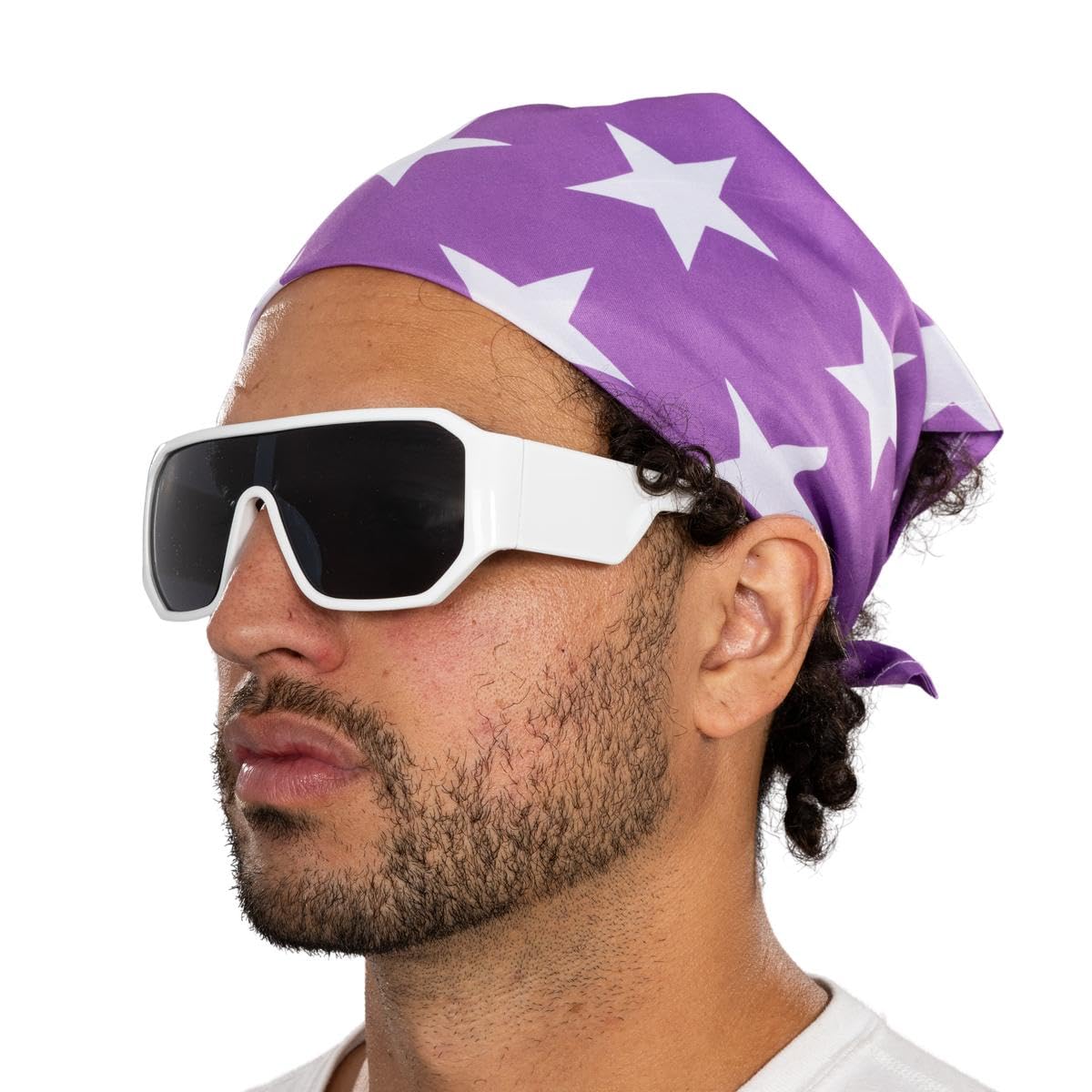 Macho Man Star Printed Costume Bandana and Glasses Set