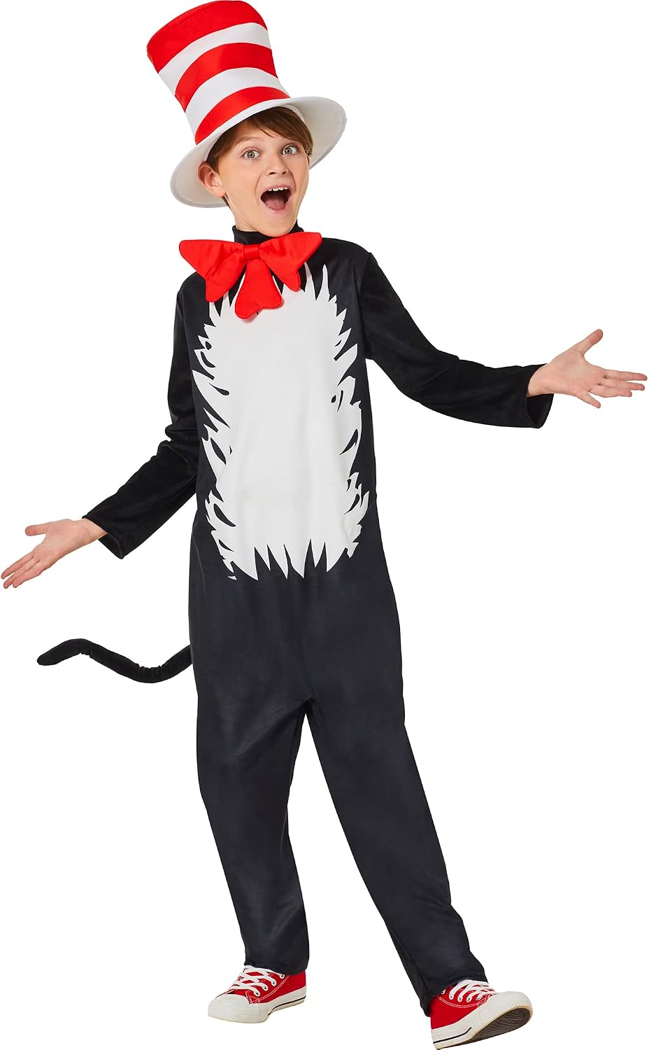 Dr. Seuss Kids Cat in the Hat Costume Jumpsuit