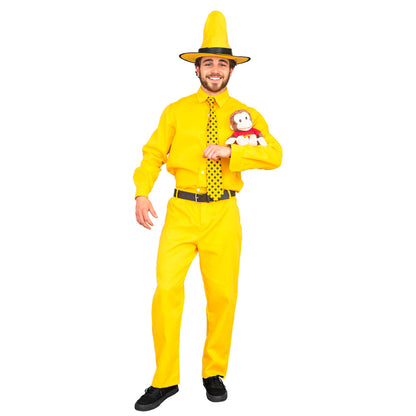 Deluxe Curious George Man In The Yellow Hat Costume Set
