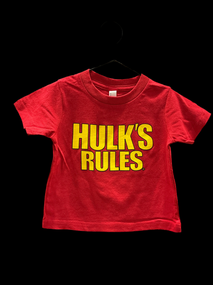 Hulk Hogan Hulks Rules Toddler Youth Kids T Shirt Red