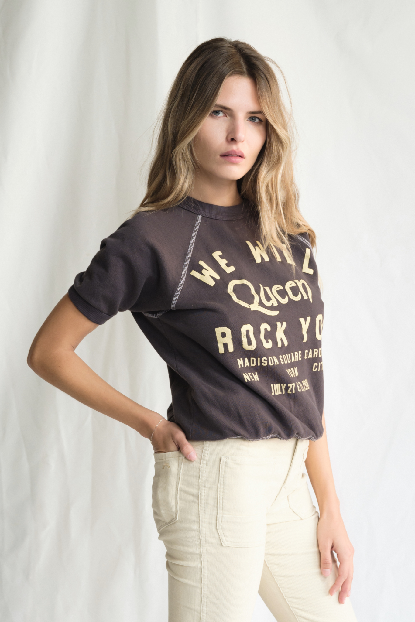 Queen We Will Rock You Womens Raglan T Shirt Vintage Black