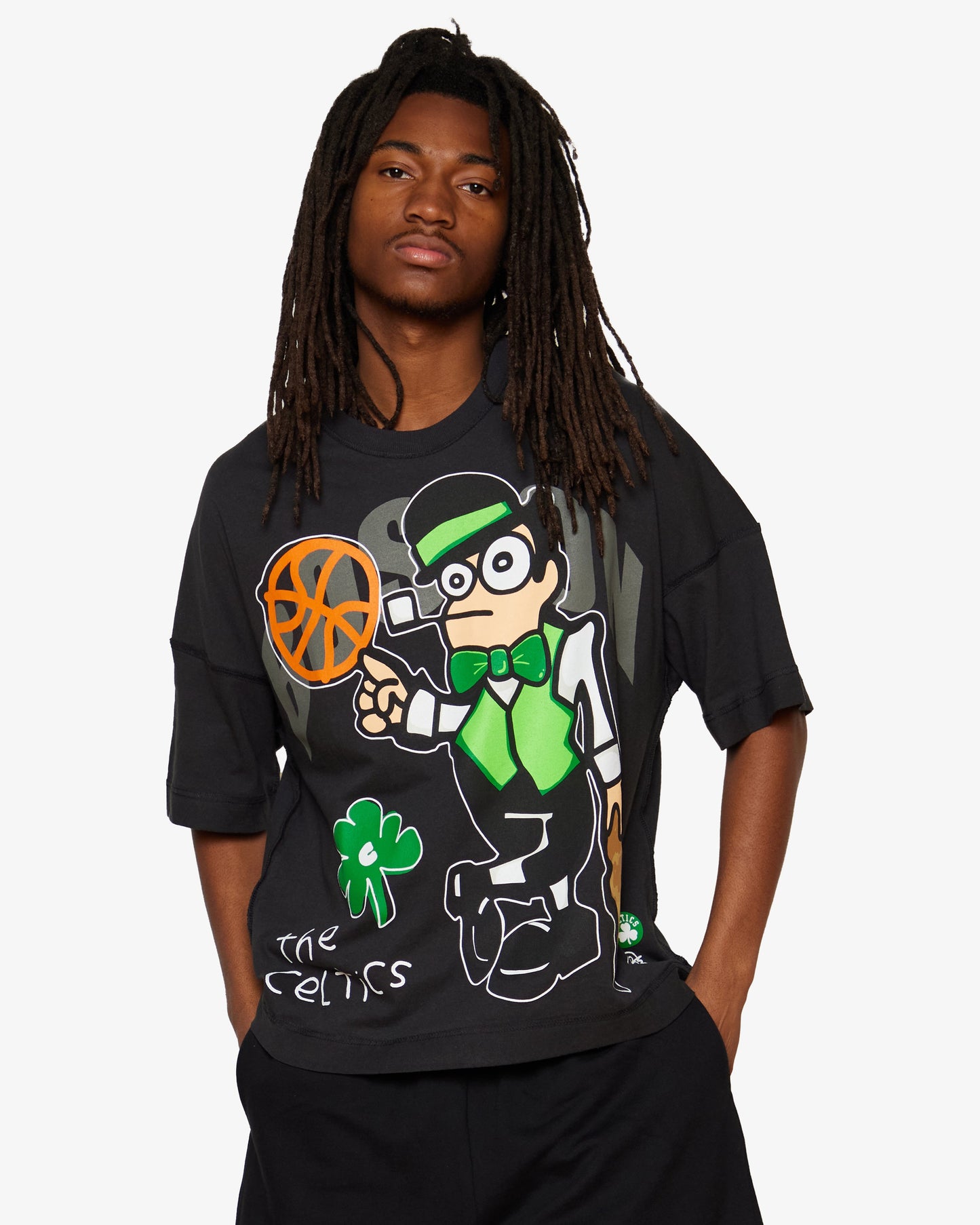 B2SS Boston Celtics NBA Tee Mens T Shirt Black