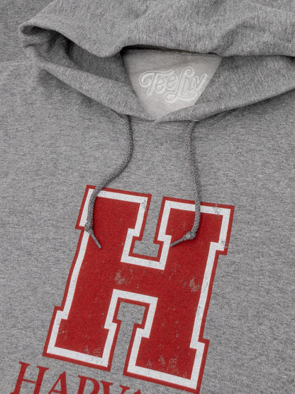 Harvard University H Logo Hooded Sweatshirt Hoodie Oxford Gray