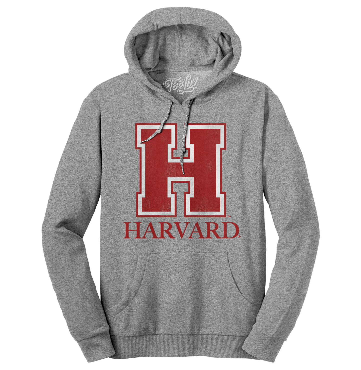 Harvard University H Logo Hooded Sweatshirt Hoodie Oxford Gray