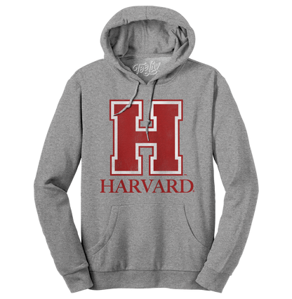 Harvard University H Logo Hooded Sweatshirt Hoodie Oxford Gray