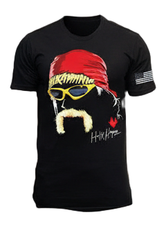 Hulk Hogan Mustache Mens T Shirt Black