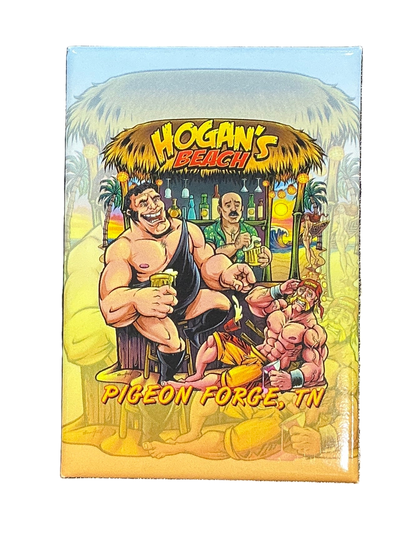 Hulk Hogan Andre The Giant Hogan's Beach Bar Flat Magnet Matte