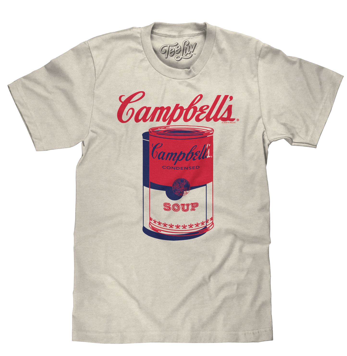 Retro Campbell's Soup Can Mens T Shirt Oatmeal Heather
