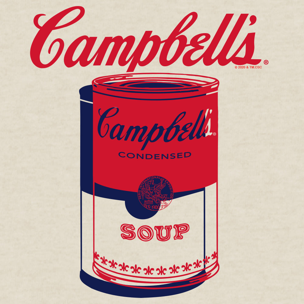 Retro Campbell's Soup Can Mens T Shirt Oatmeal Heather