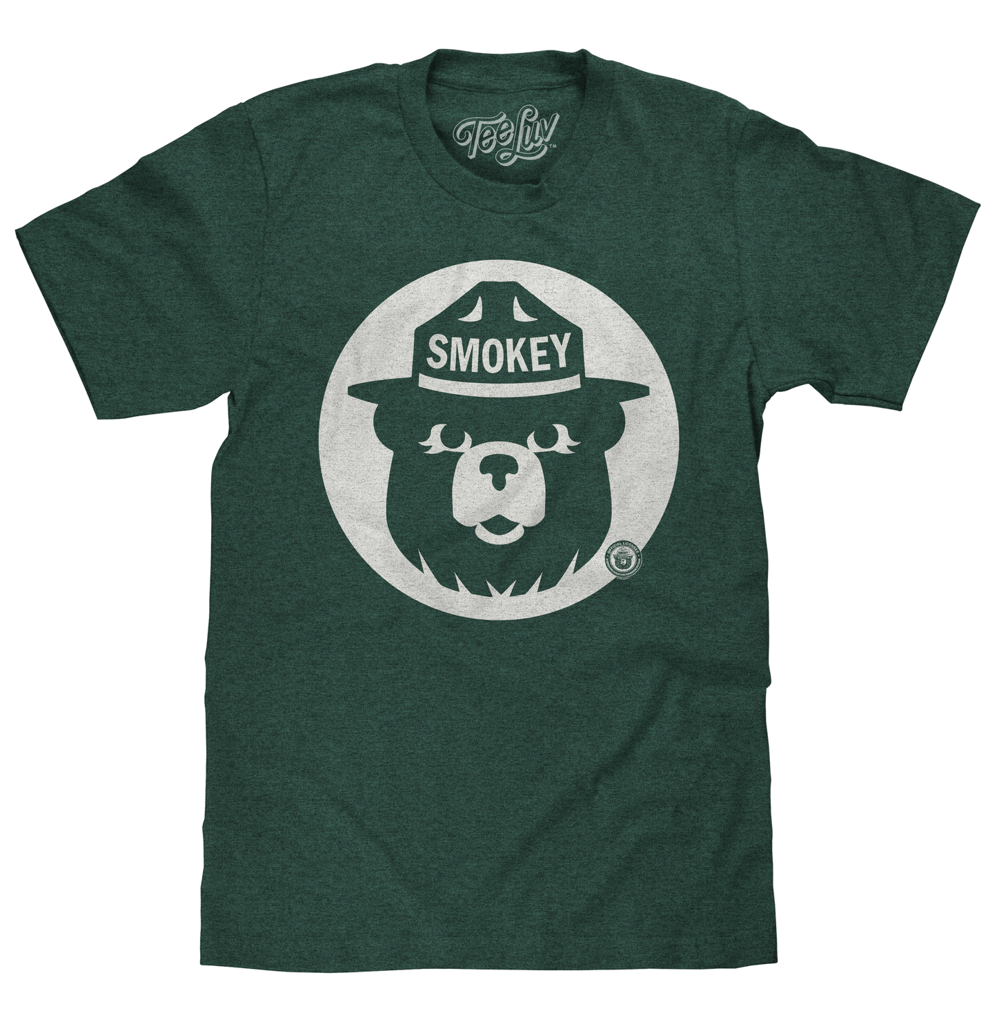 Smokey Bear Shirt Retro Mascot Mens T Shirt Forest Green