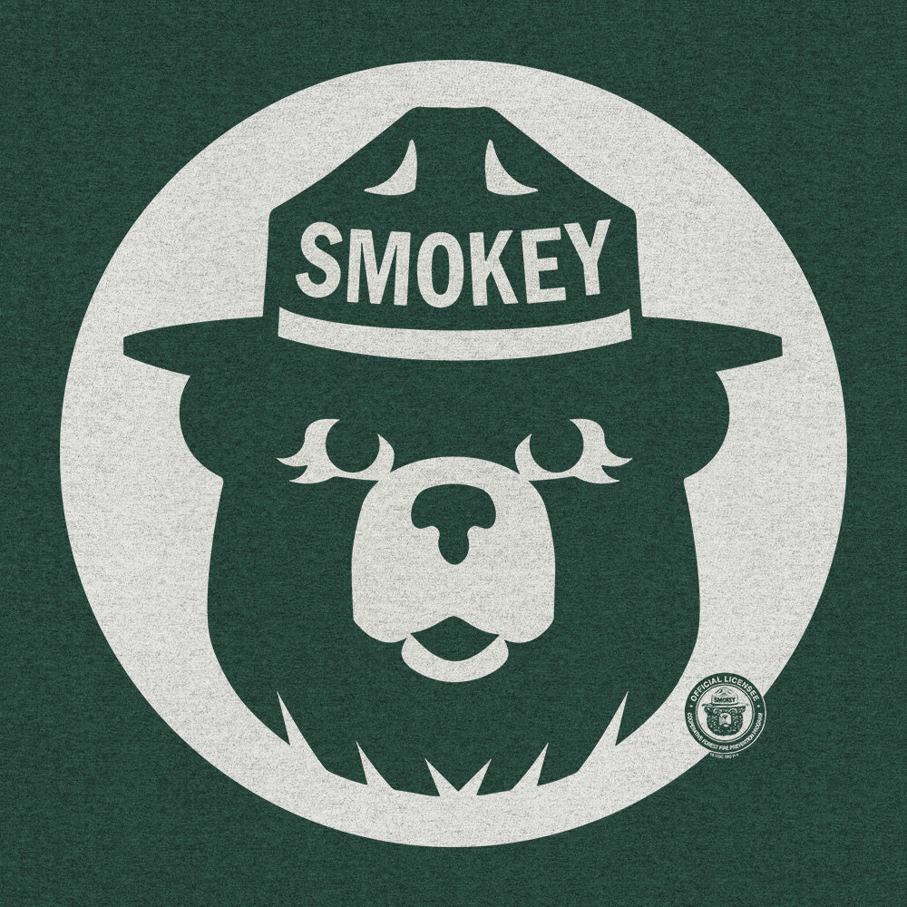 Smokey Bear Shirt Retro Mascot Mens T Shirt Forest Green