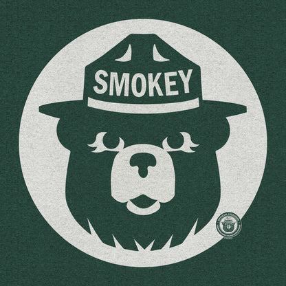 Smokey Bear Shirt Retro Mascot Mens T Shirt Forest Green