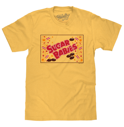 Sugar Babies Caramel Candy Mens T Shirt Banana Yellow