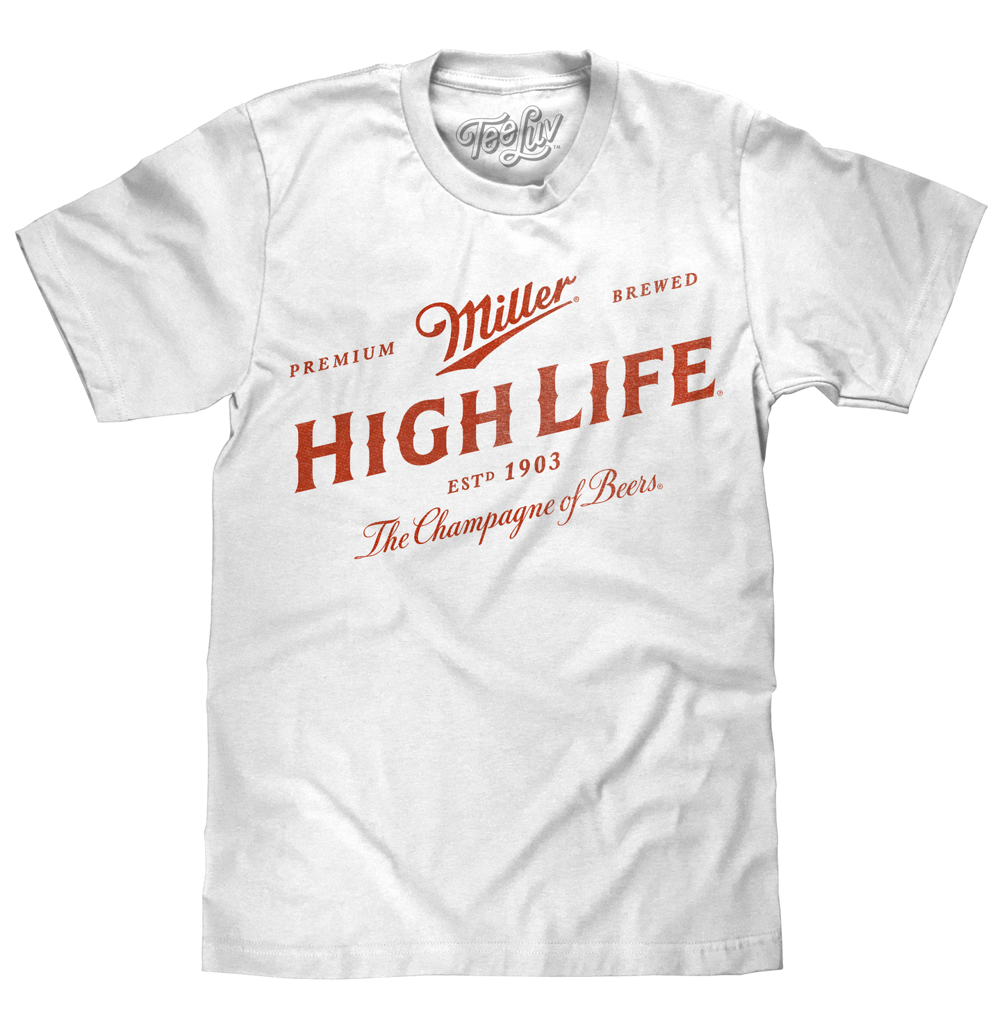 Miller High Life Beer Mens T Shirt White