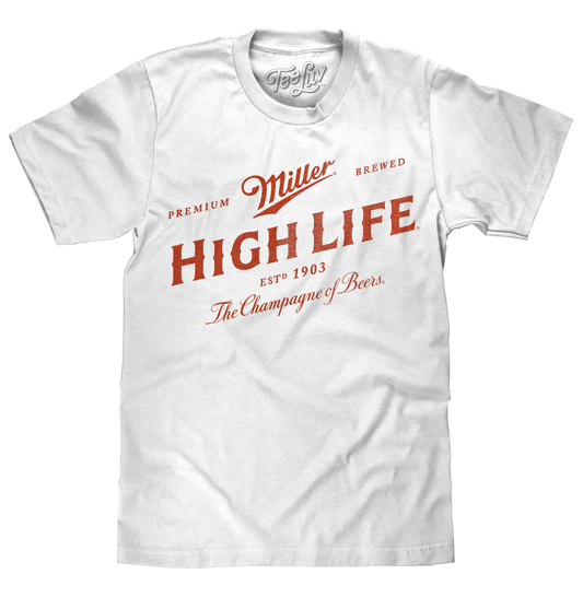 Miller High Life Beer Mens T Shirt White
