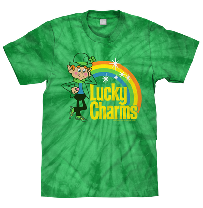 Lucky Charms Mens Tie Dye T Shirt Kelly Green Tie Dye