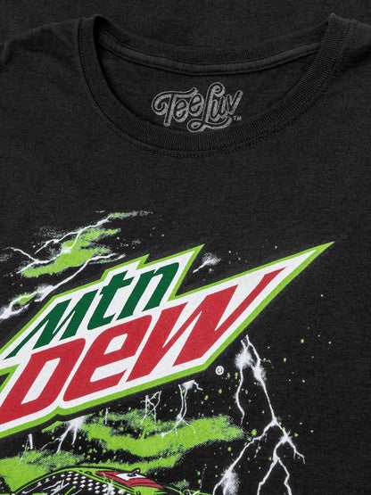 Mountain Dew Racecar Mens T Shirt Black