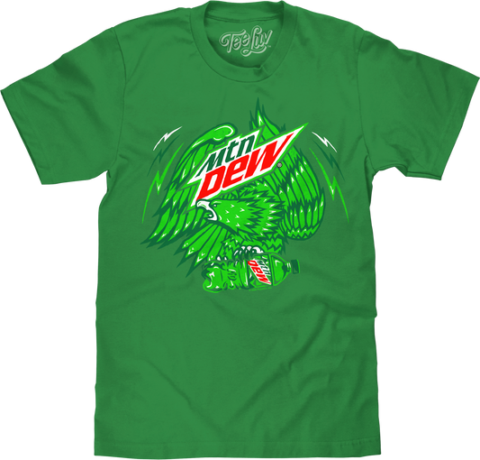 Mountain Dew Eagle Mens T Shirt Green