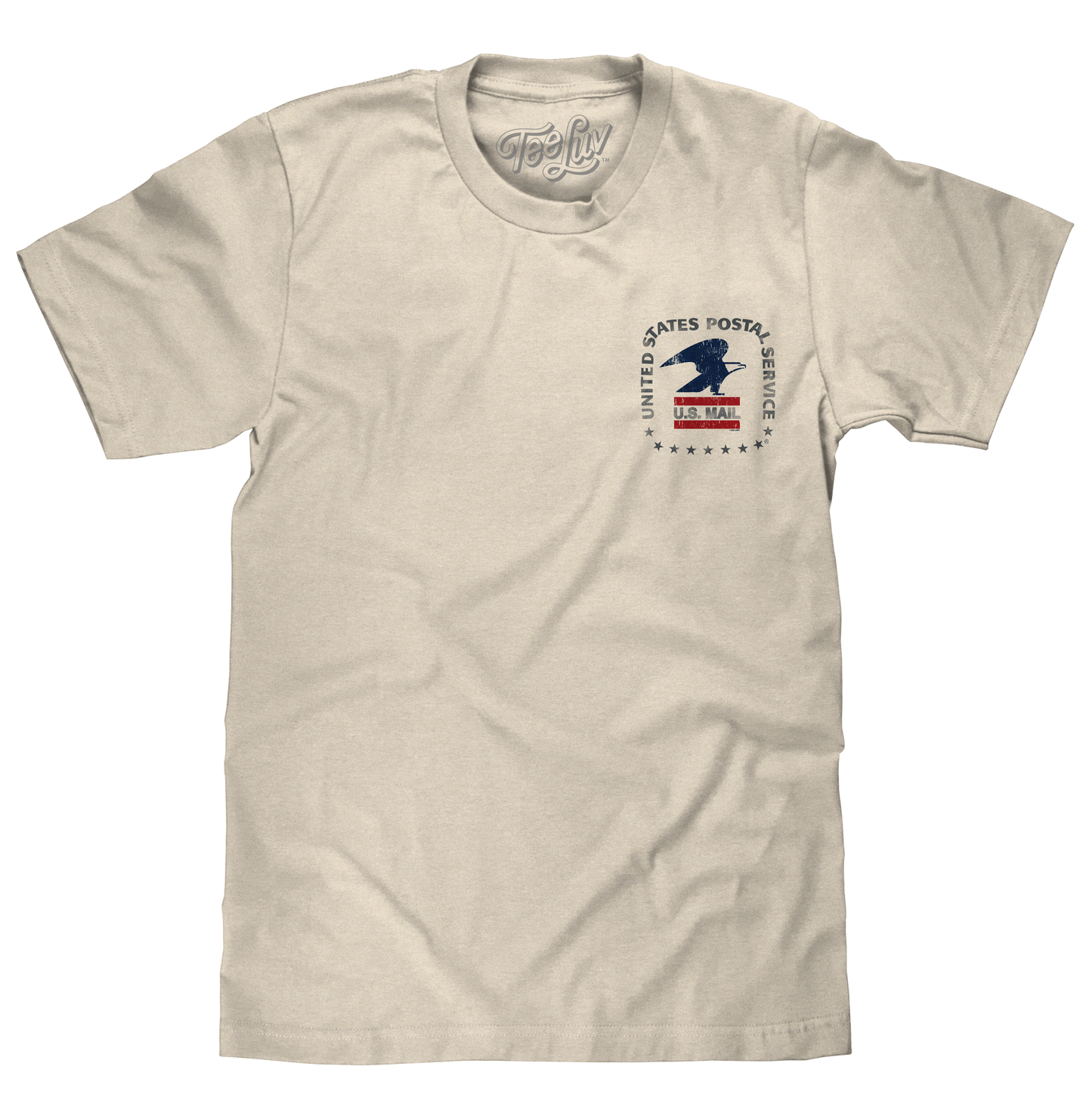 USPS United States Postal Service Mail Eagle Mens T Shirt Cream