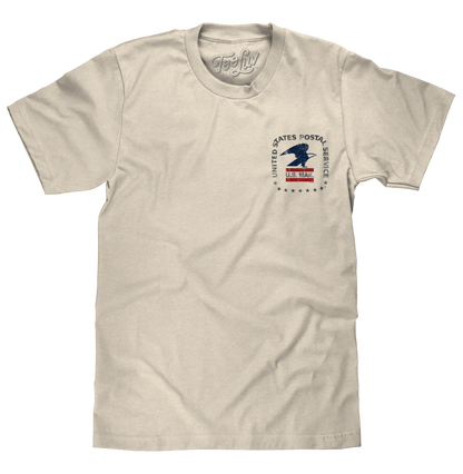 USPS United States Postal Service Mail Eagle Mens T Shirt Cream
