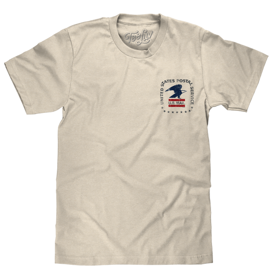 USPS United States Postal Service Mail Eagle Mens T Shirt Cream