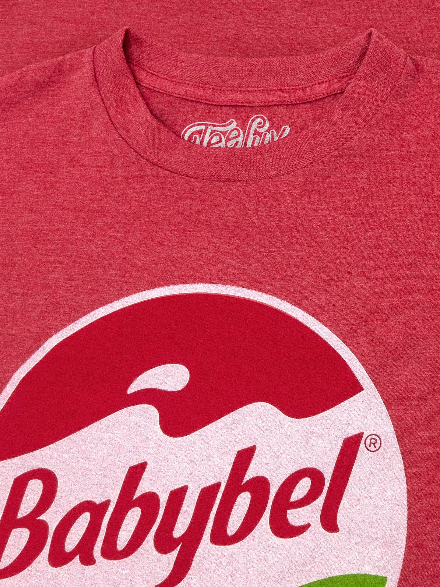 Babybel Snack Cheese Logo Mens T Shirt Red Heather