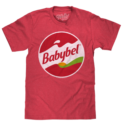 Babybel Snack Cheese Logo Mens T Shirt Red Heather
