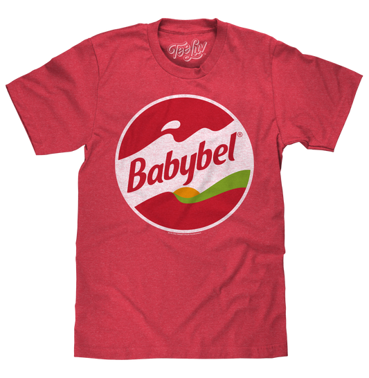 Babybel Snack Cheese Logo Mens T Shirt Red Heather
