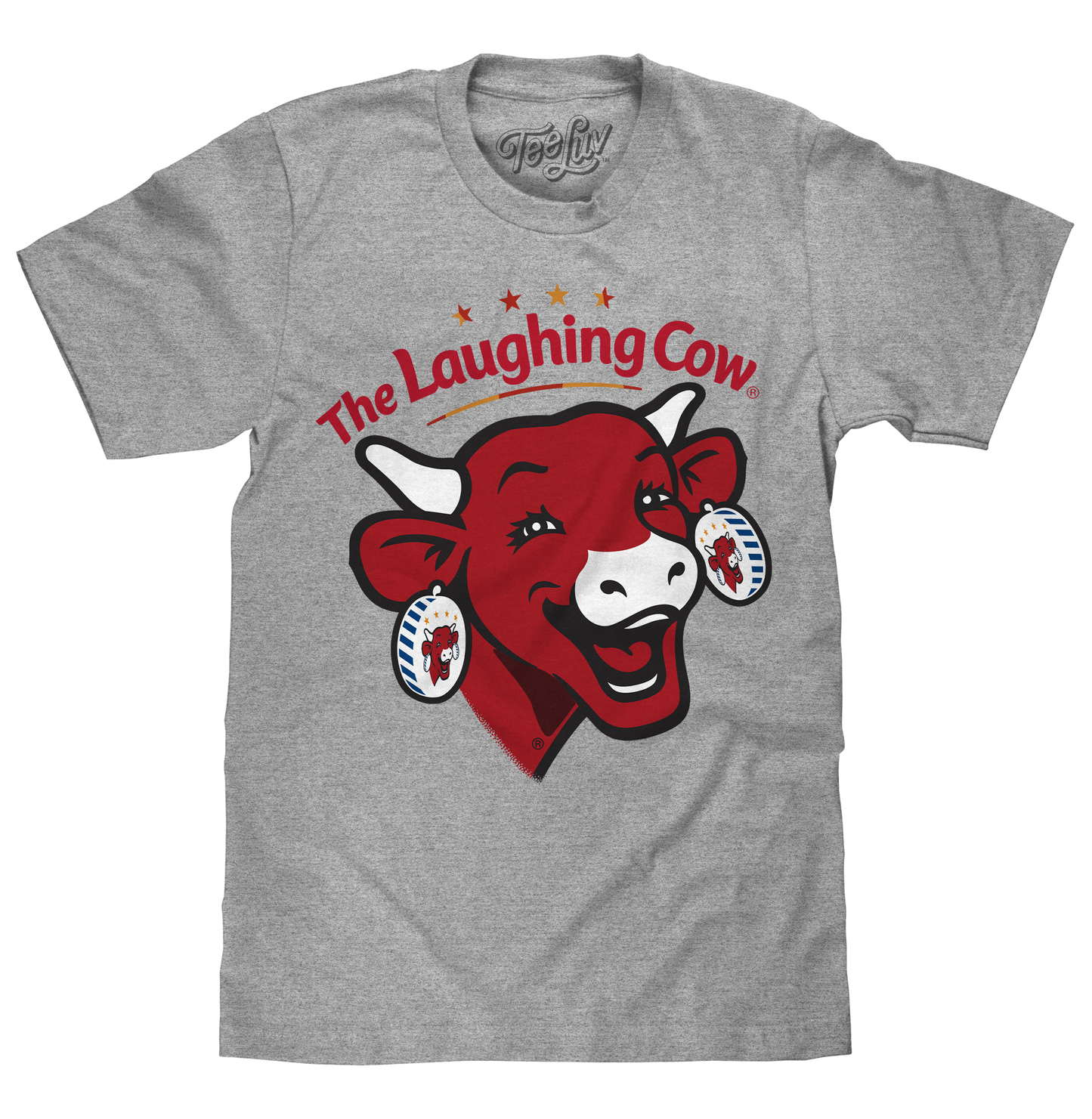 The Laughing Cow Cheese Logo Mens T Shirt Athletic Gray Heather
